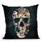 Vintage Skull Sq Throw Pillow By Ali Gulec