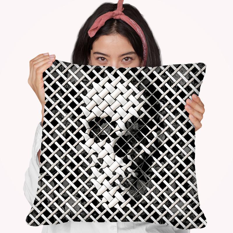 Wicker M Throw Pillow By Ali Gulec