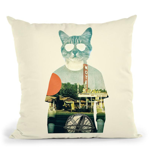 Cool Cat Throw Pillow By Ali Gulec