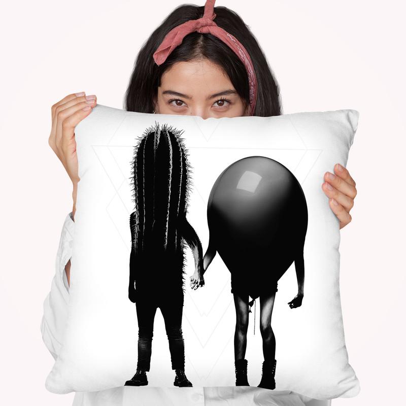 Couple Sticker Throw Pillow By Ali Gulec