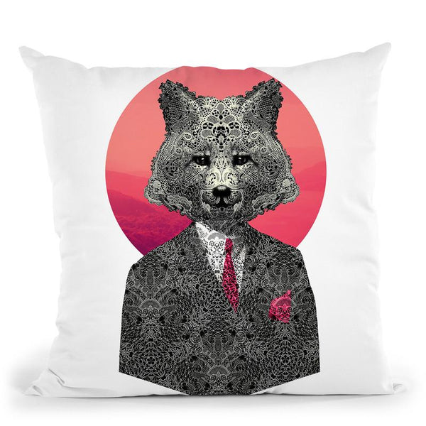 Fox Sticker Throw Pillow By Ali Gulec