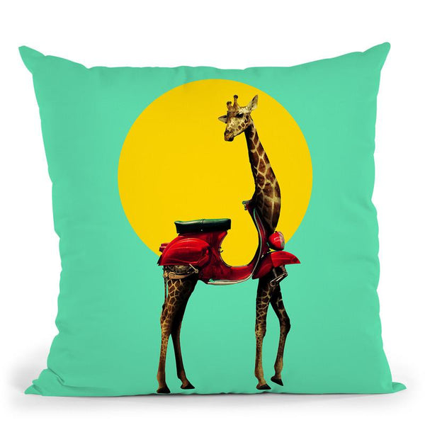 Giraffe Throw Pillow By Ali Gulec