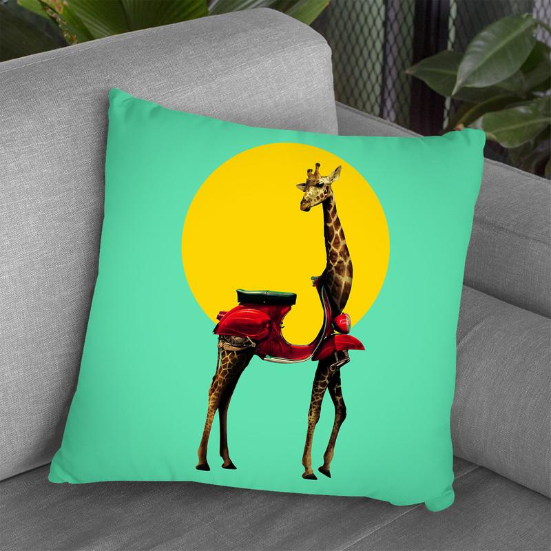 Giraffe Throw Pillow By Ali Gulec