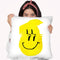 Glitch Smiley Throw Pillow By Ali Gulec