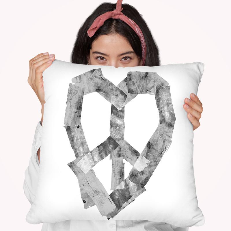 Peace Sticker Throw Pillow By Ali Gulec