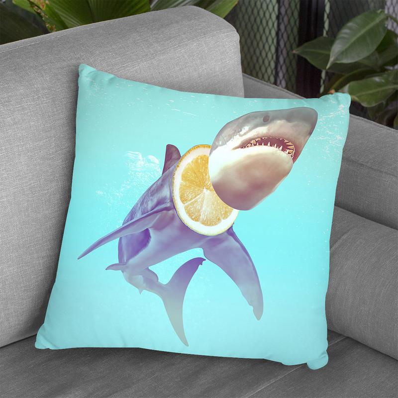 Shark Throw Pillow By Ali Gulec