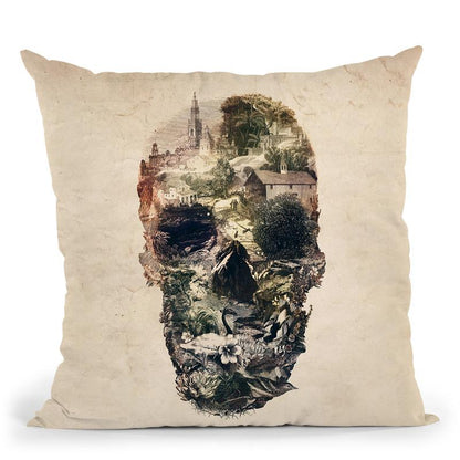 Skull Town Throw Pillow By Ali Gulec