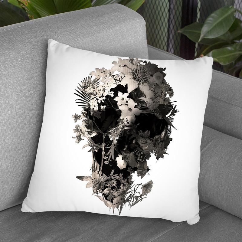 Spring Skull Throw Pillow By Ali Gulec