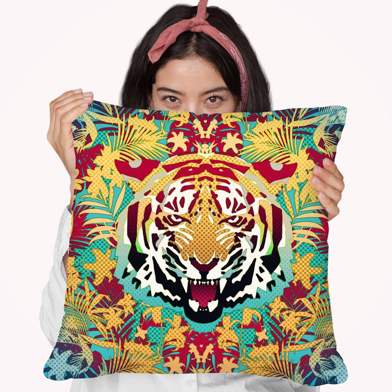 Tiger Throw Pillow By Ali Gulec