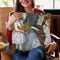 The Daughters Of Catulle Mend�s, Huguette Throw Pillow By Auguste Renoir