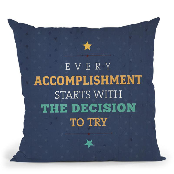 Every Accomplishment Throw Pillow By American Flat - All About Vibe