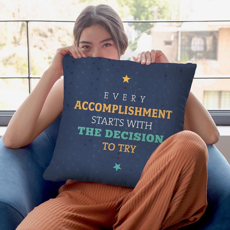 Every Accomplishment Throw Pillow By American Flat - All About Vibe