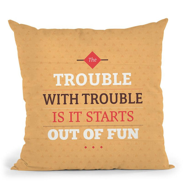 Fun Trouble Throw Pillow By American Flat - All About Vibe