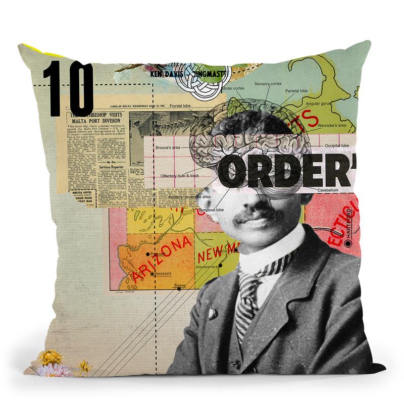 Gandhi Throw Pillow By Elo Marc - All About Vibe