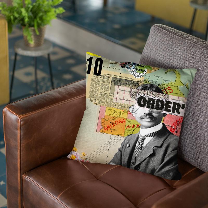 Gandhi Throw Pillow By Elo Marc - All About Vibe