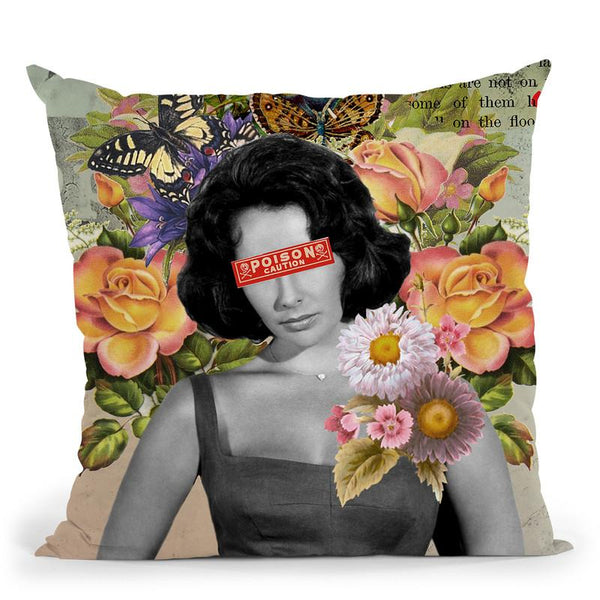 Liz Taylor Throw Pillow By Elo Marc - All About Vibe