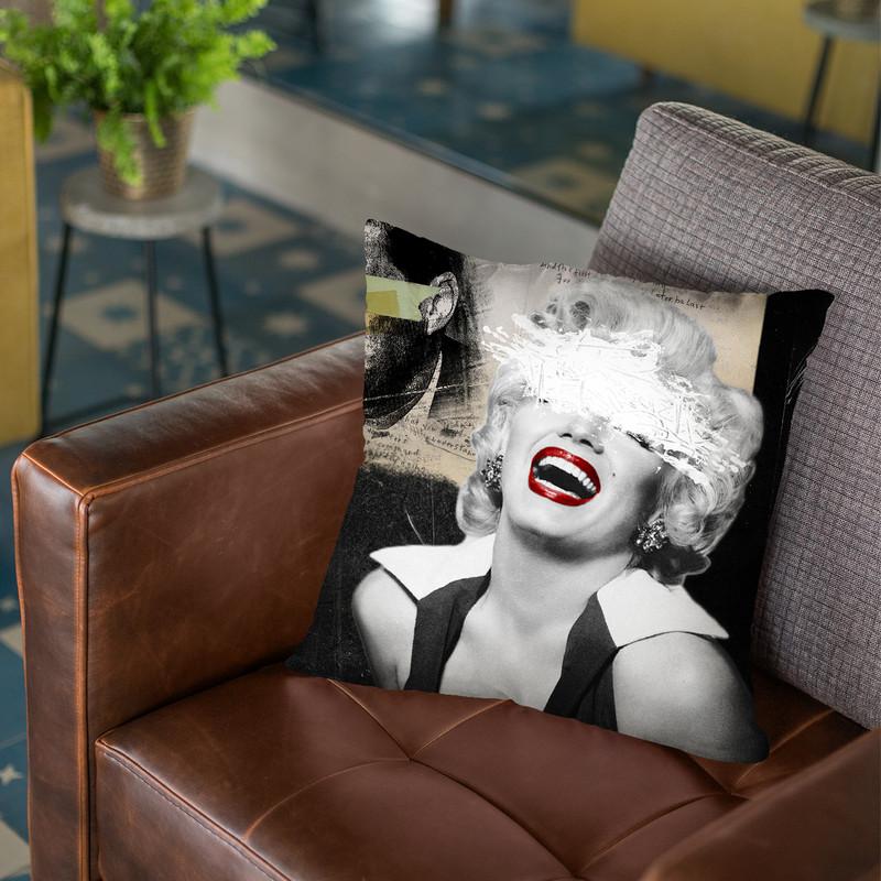 Marilyn Throw Pillow By Elo Marc - All About Vibe