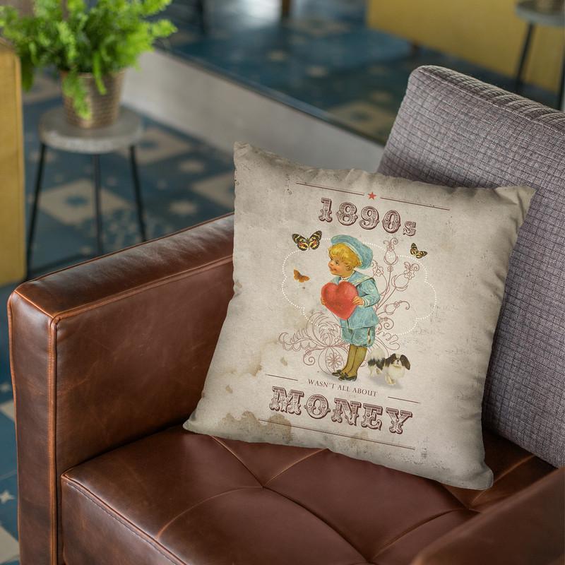 1890 Money Throw Pillow By Elo Marc - All About Vibe