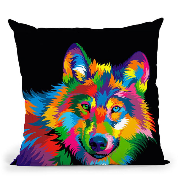 Wolf Throw Pillow By Bob Weer - All About Vibe