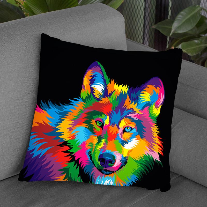 Wolf Throw Pillow By Bob Weer - All About Vibe