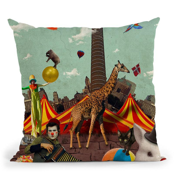 Circus Throw Pillow By Elo Marc - All About Vibe