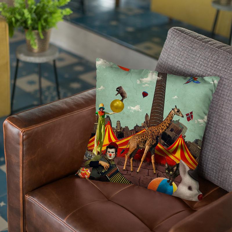 Circus Throw Pillow By Elo Marc - All About Vibe