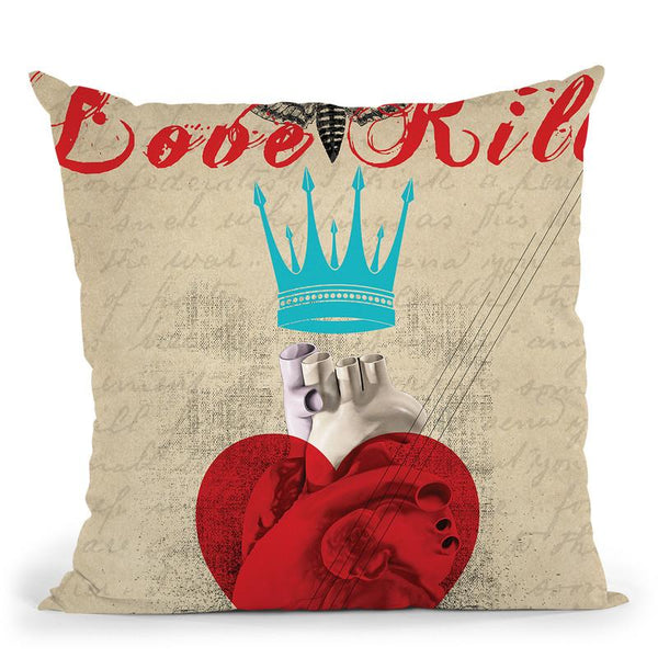 Love Kills Throw Pillow By Elo Marc - All About Vibe