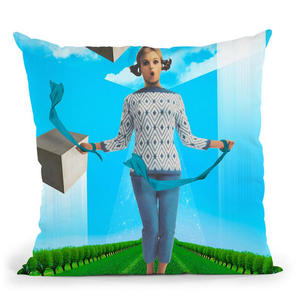 Ribbons Throw Pillow By Elo Marc - All About Vibe