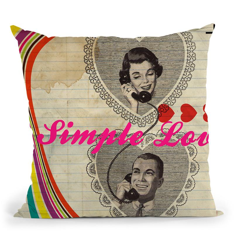 Simple Love Throw Pillow By Elo Marc - All About Vibe
