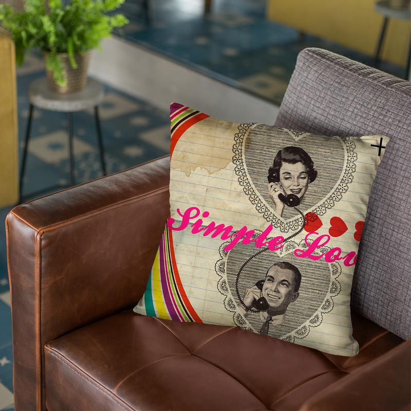 Simple Love Throw Pillow By Elo Marc - All About Vibe