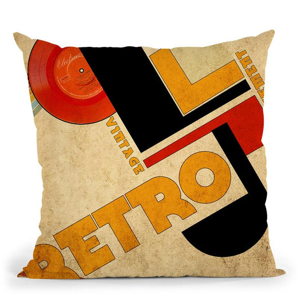 Vintage Retro Movement Throw Pillow By Elo Marc - All About Vibe