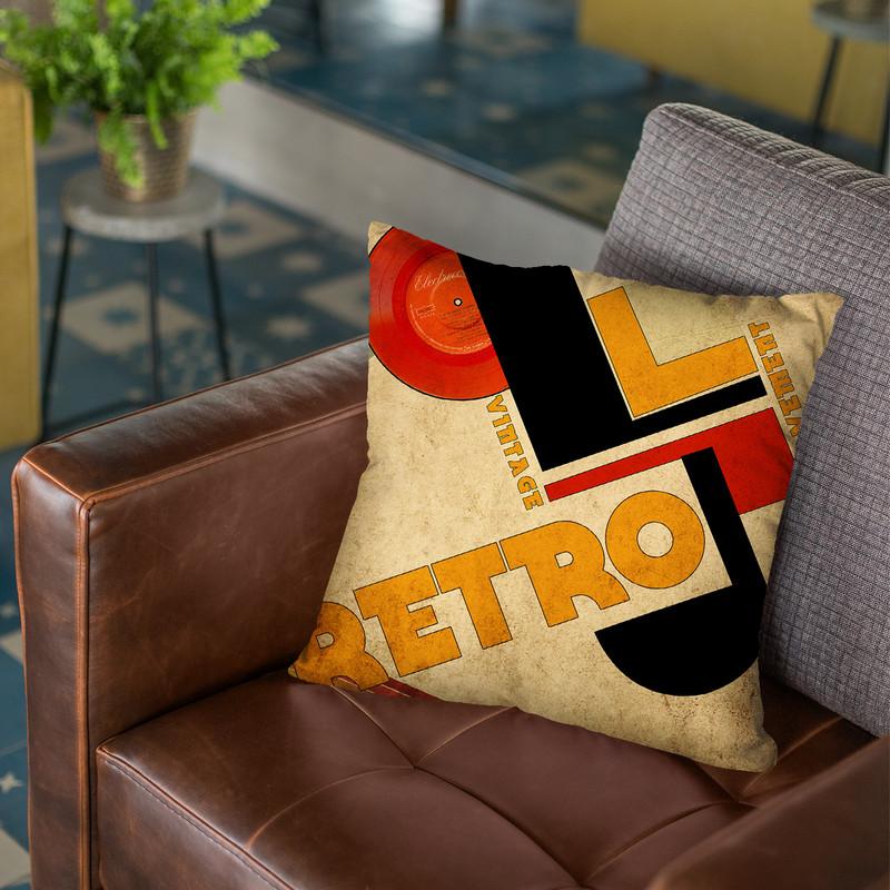 Vintage Retro Movement Throw Pillow By Elo Marc - All About Vibe