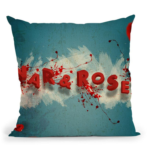 War And Roses Throw Pillow By Elo Marc - All About Vibe