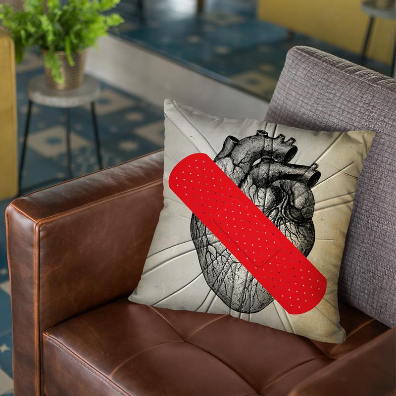 First Aid Throw Pillow By Elo Marc - All About Vibe