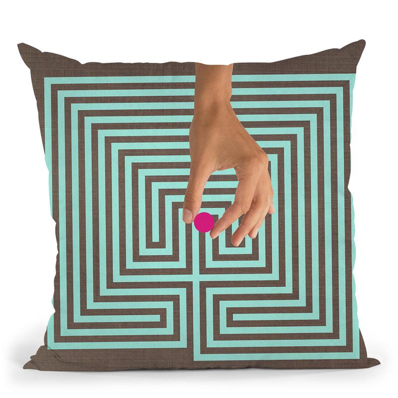 Labyrinth Throw Pillow By Elo Marc - All About Vibe