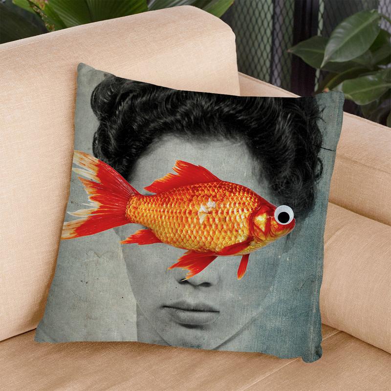 Fish Eye Throw Pillow By Elo Marc - All About Vibe