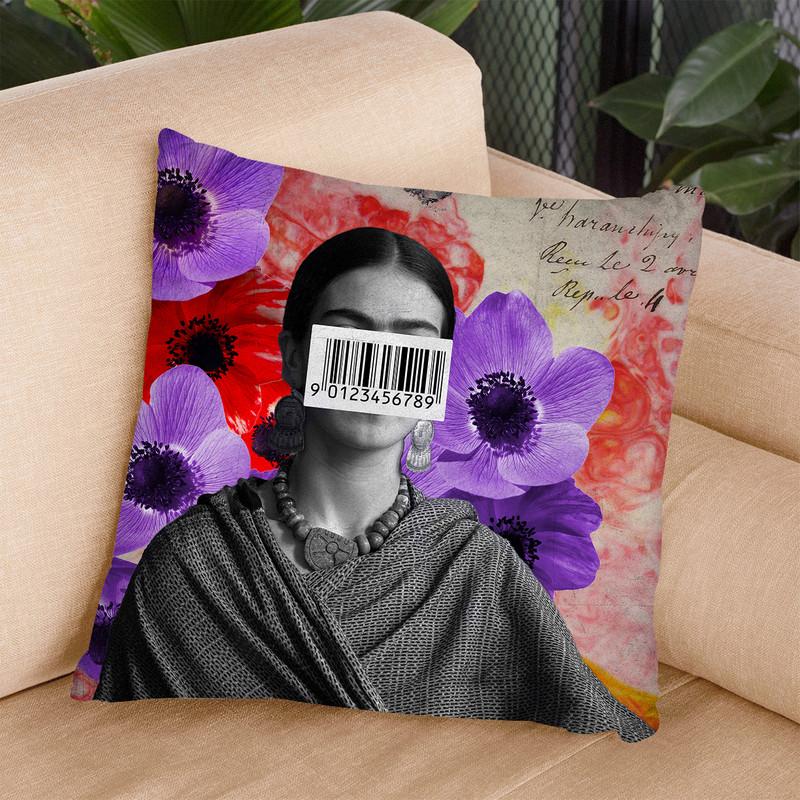 Frida Throw Pillow By Elo Marc - All About Vibe