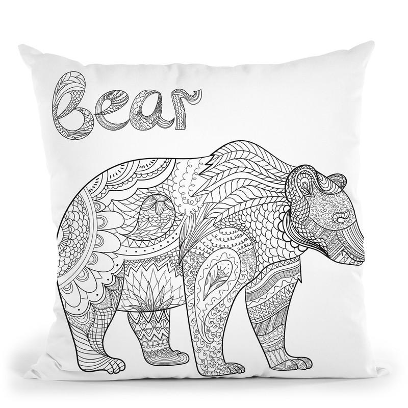 Bear Throw Pillow By Bob Weer - All About Vibe