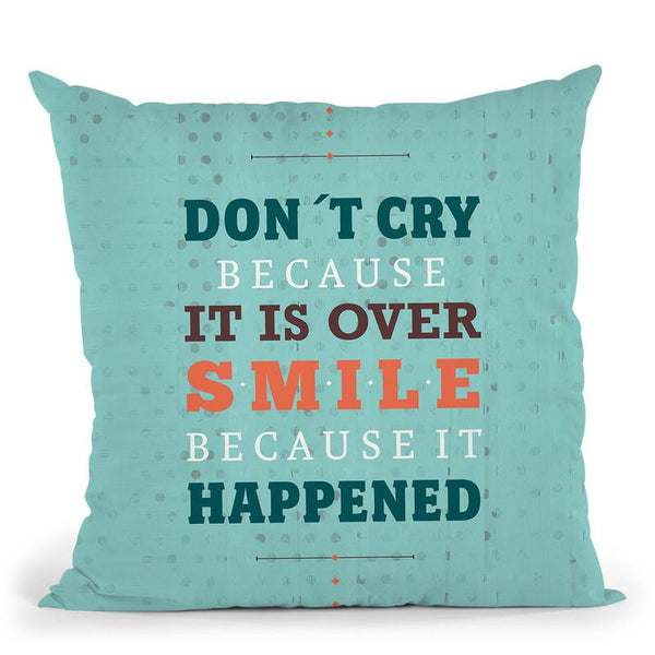 Smile At Past Throw Pillow By American Flat - All About Vibe