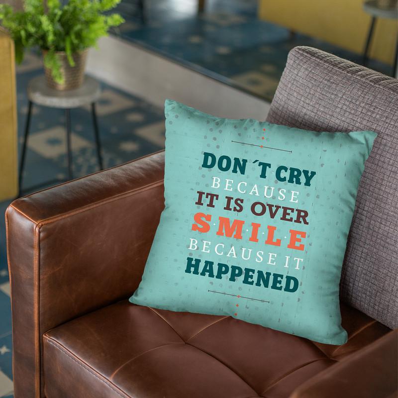 Smile At Past Throw Pillow By American Flat - All About Vibe