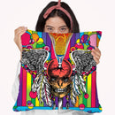 Lacrosse Skull Throw Pillow By Howie Green - All About Vibe