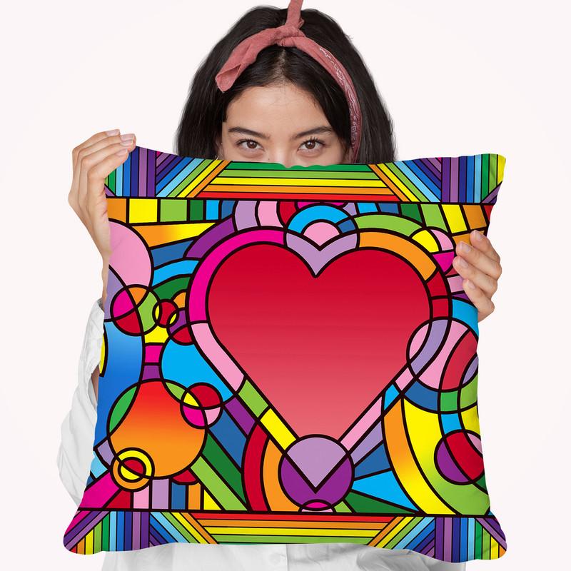 Peace Love Music B Throw Pillow By Howie Green - All About Vibe