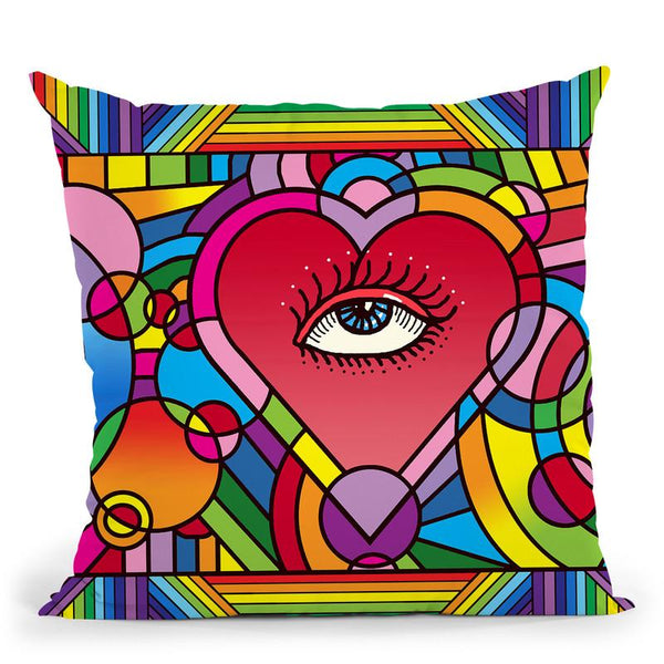 Peace Love Music C Throw Pillow By Howie Green - All About Vibe