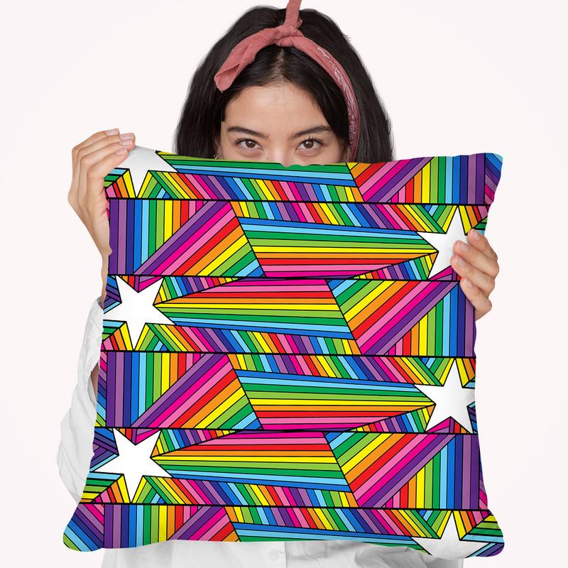 Stars Stripes B Throw Pillow By Howie Green - All About Vibe
