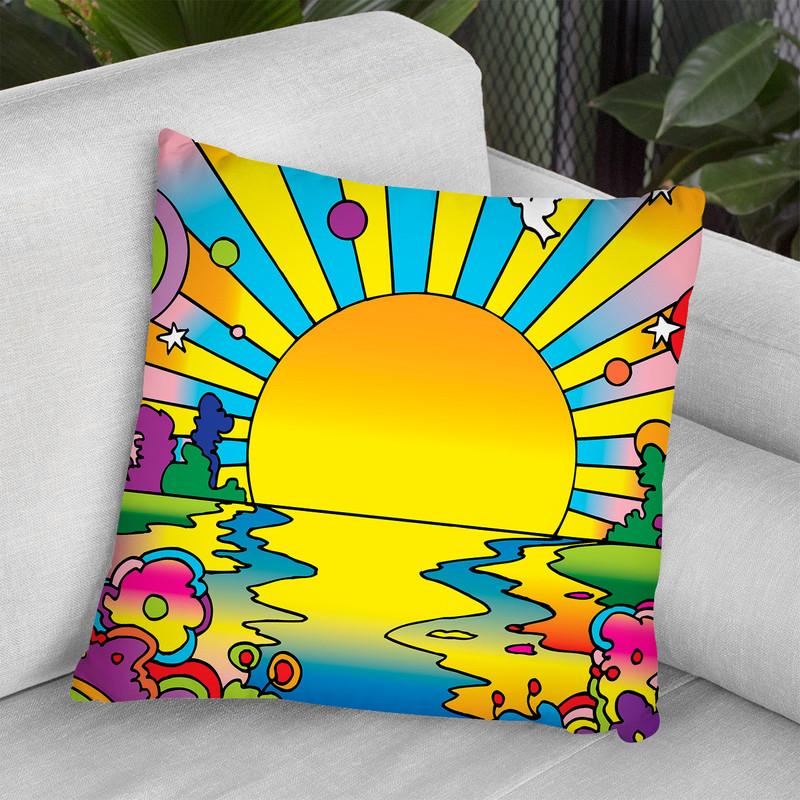 Cosmic Sun Throw Pillow By Howie Green - All About Vibe