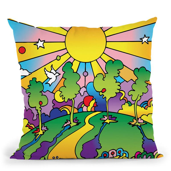 Cosmic Trees Throw Pillow By Howie Green - All About Vibe