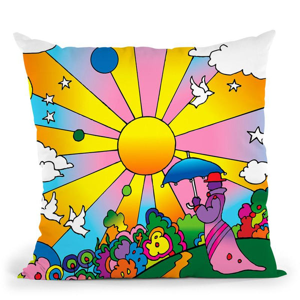 Cosmic Umberella Throw Pillow By Howie Green - All About Vibe
