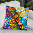Jimi Color Throw Pillow By Howie Green - All About Vibe