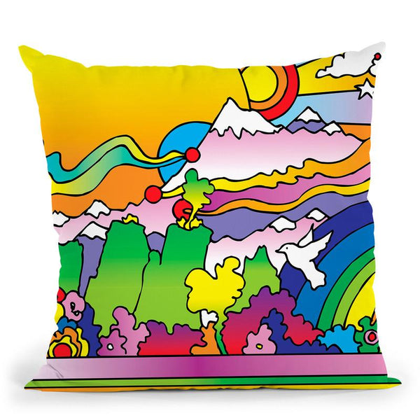 Sun 6 Throw Pillow By Howie Green - All About Vibe
