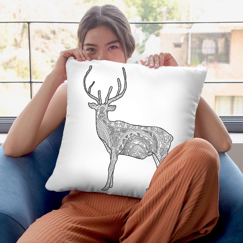 Deer Throw Pillow By Bob Weer - All About Vibe